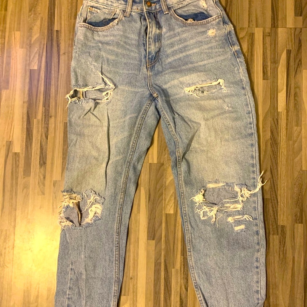 Boutique distressed jeans